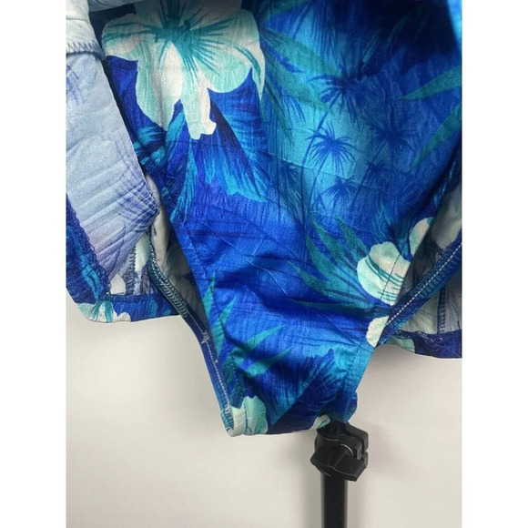 Vintage MAINSTREAM Blue Tropical Floral‎ One Piece Swimsuit Dress Size 10 - Picture 5 of 10